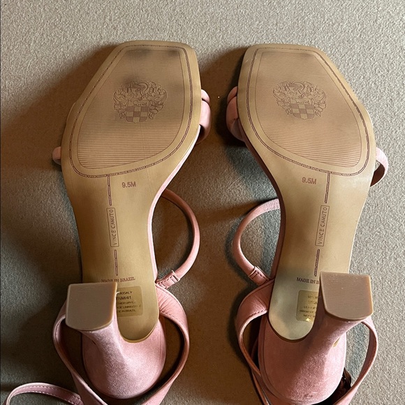Vince Camuto Rosaly Light Pink Strappy Heel Leather Sandal- 9.5